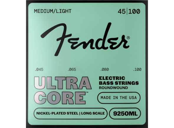 Fender 9250 Ultracore Bass Strings Nickel Plated Steel Ball End 9250ML Gauges 045-100 Fender 9250 Ultracore Bass Strings Nickel Plated Steel Ball End 9250ML Gauges 045-100
